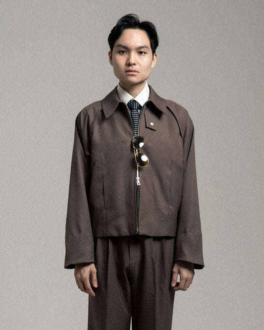 RIDER JACKET - TAUPE BROWN