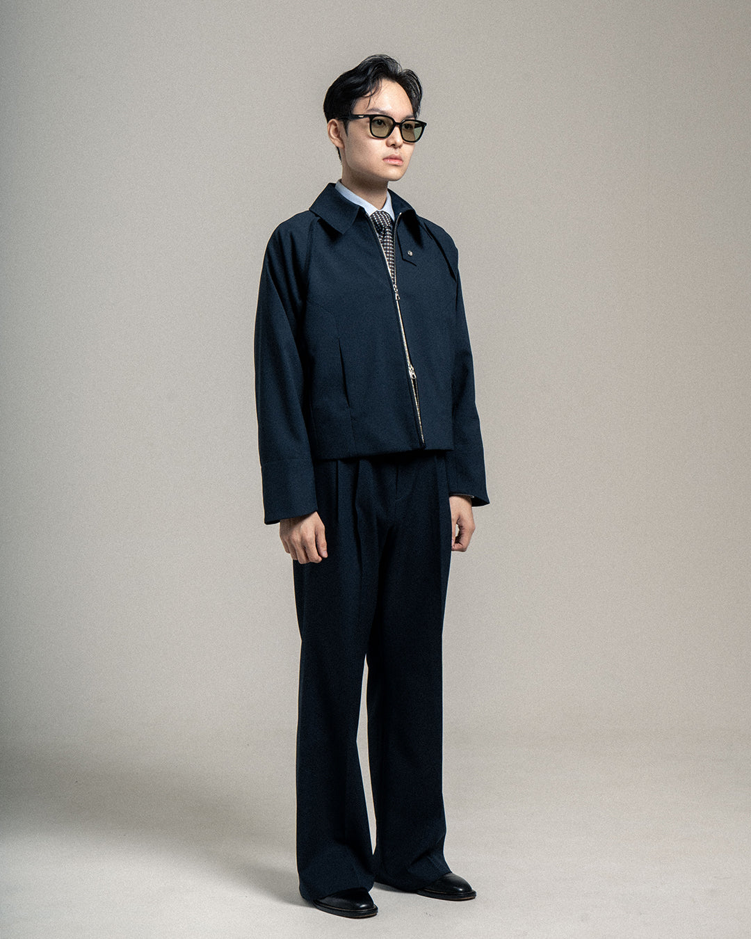 RIDER FLARED TROUSERS - DARK NAVY