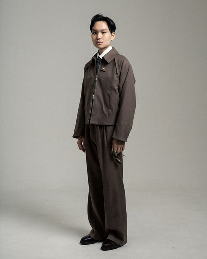 RIDER JACKET - TAUPE BROWN