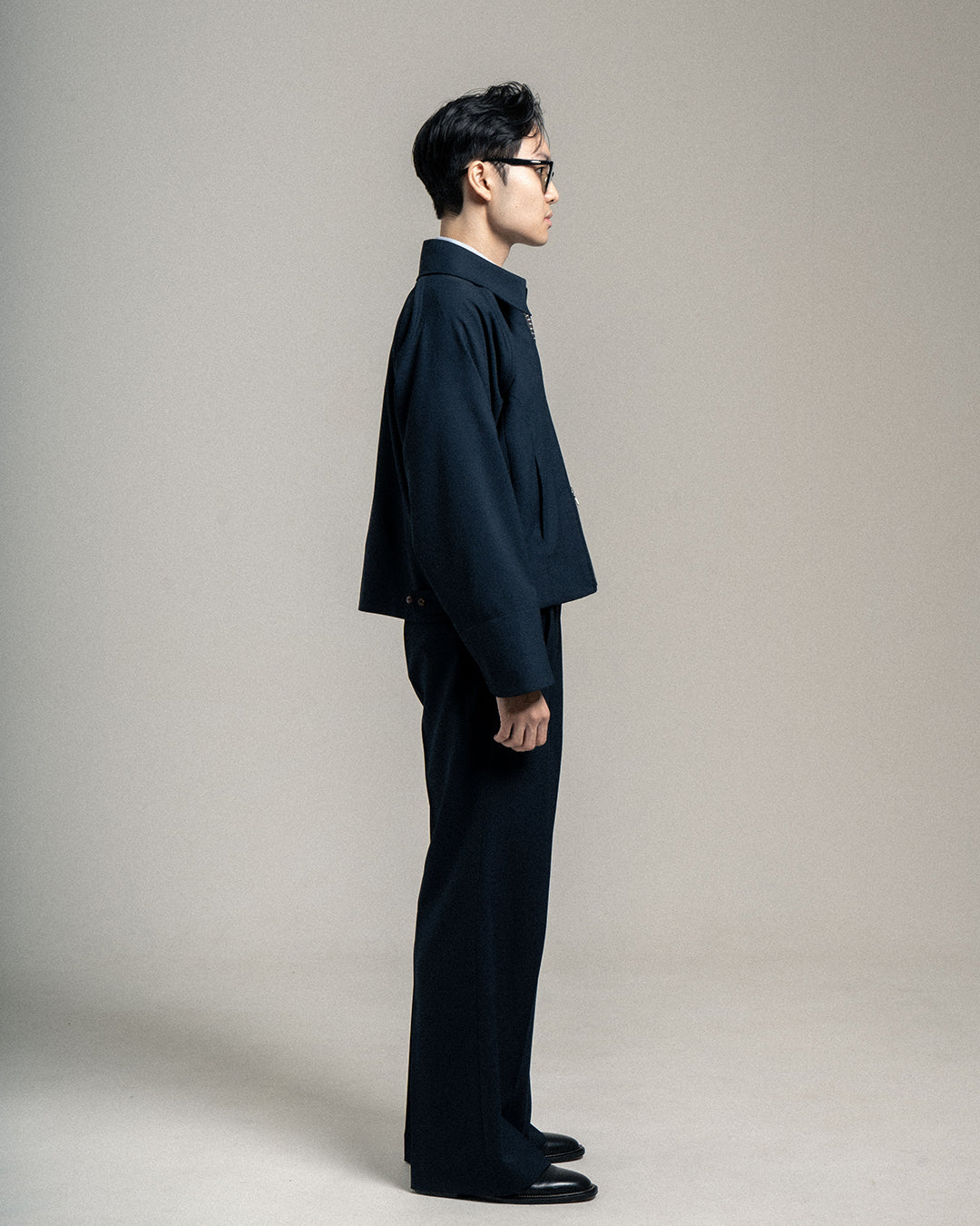 RIDER FLARED TROUSERS - DARK NAVY