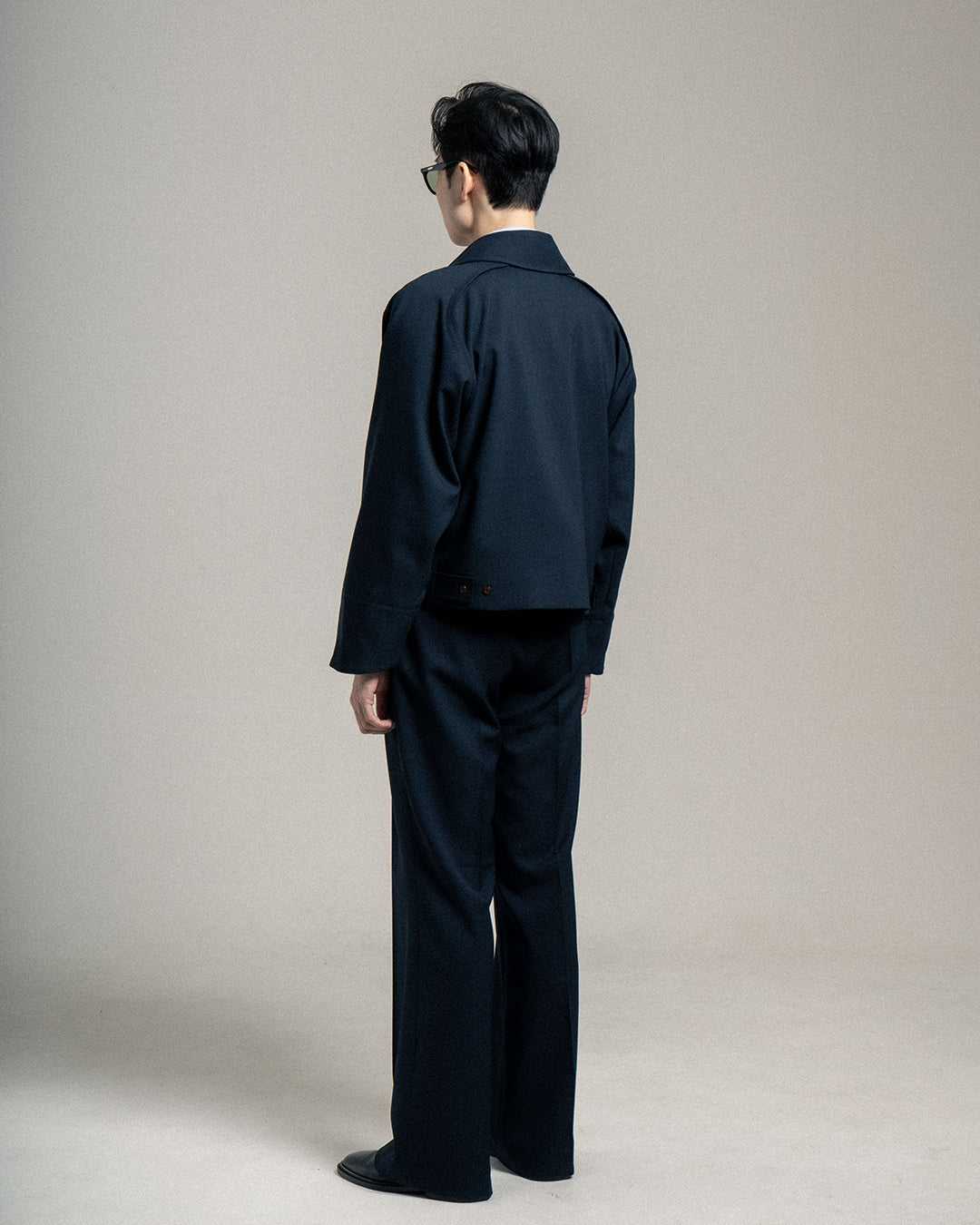 RIDER FLARED TROUSERS - DARK NAVY