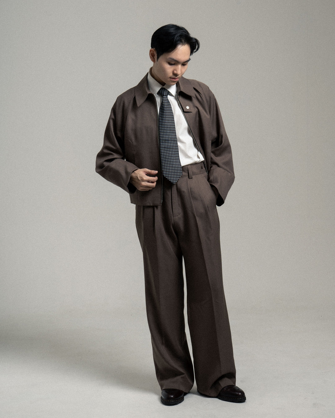 RIDER JACKET - TAUPE BROWN