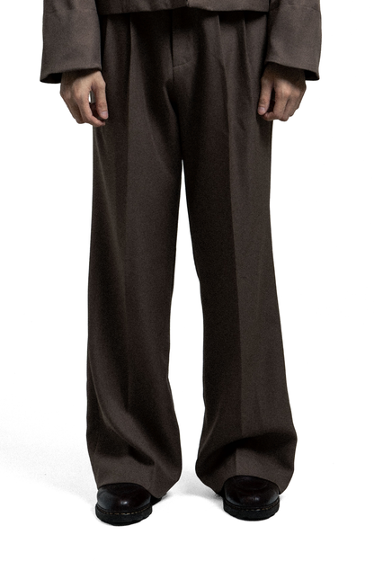 RIDER FLARED TROUSERS - TAUPE BROWN