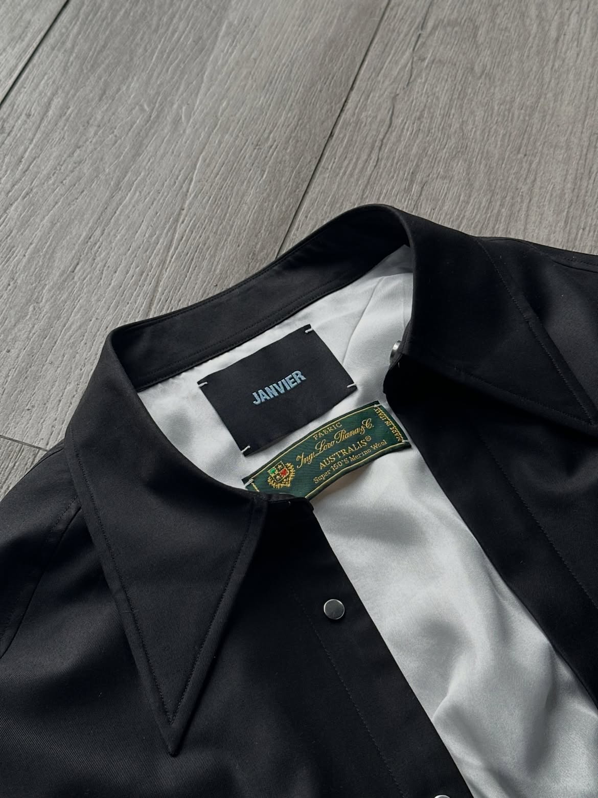 EXCLUSIVE - “AMOEBA” SHIRT - LORO PIANA 'AUSTRALIS' - BLACK